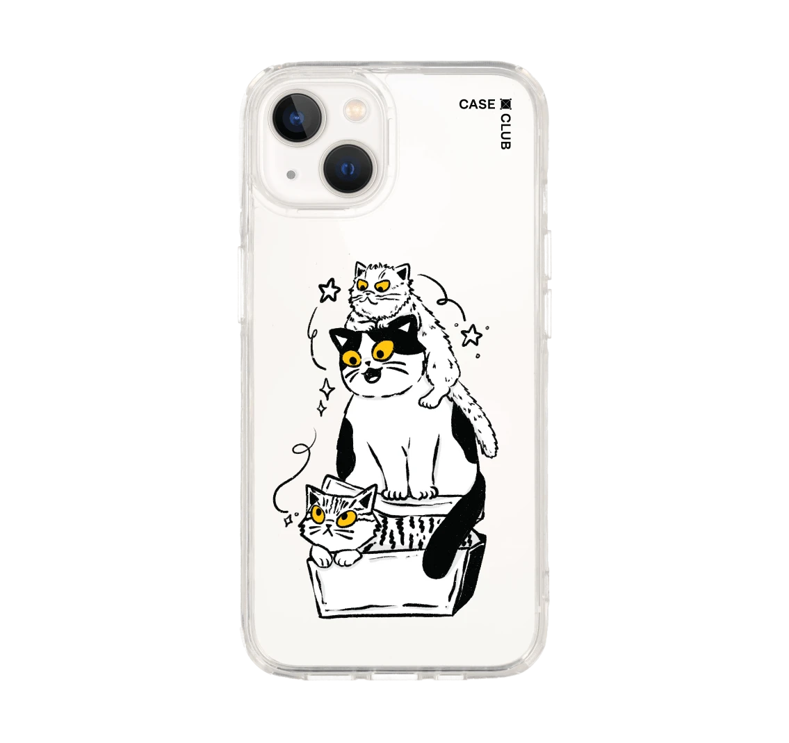 เคสใส iphone 13 เหมียวทริโอ้แสนเริงร่า